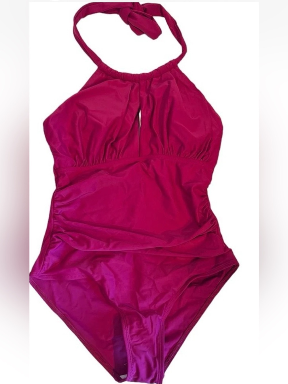 🚘 🆕 Halter One-Piece high neck Swimsuit in Magenta size 2X